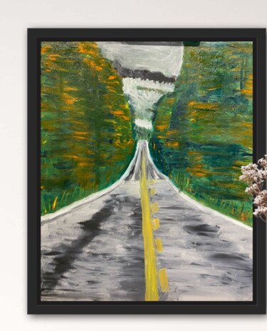 Schilderij getiteld "On the road again" door Audrey Letheux, Origineel Kunstwerk, Acryl