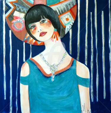 Malerei mit dem Titel "Chic décalé" von Audrey Marienkoff, Original-Kunstwerk, Acryl
