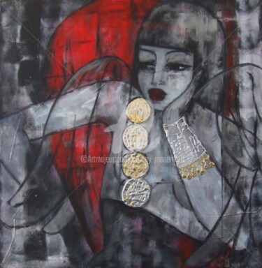 Painting titled "Mina..........." by Audrey Marienkoff, Original Artwork, Oil