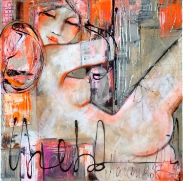Peinture intitulée "Sensualité" par Audrey Marienkoff, Œuvre d'art originale, Huile
