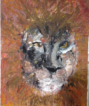 Peinture intitulée "Lion" par Audrey Cabrol, Œuvre d'art originale, Acrylique