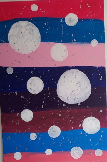 Peinture intitulée "Bubble vie" par Audrey Mahroug, Œuvre d'art originale, Acrylique