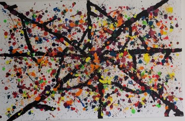 Peinture intitulée "Cheminement de pens…" par Audrey Mahroug, Œuvre d'art originale, Acrylique