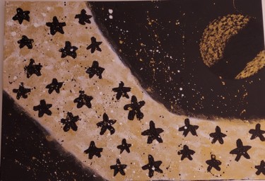 Peinture intitulée "Ma galaxie" par Audrey Mahroug, Œuvre d'art originale, Acrylique