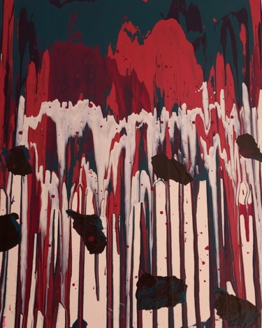 Peinture intitulée "Coulée" par Audrey Mahroug, Œuvre d'art originale, Acrylique
