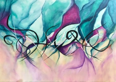 peinture abstraite Painting titled "peinture abstraite" by Audrey Terreros, Original Art, Acrylic