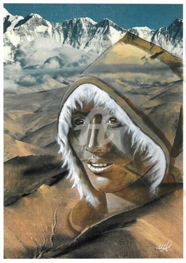 Pittura intitolato "Tibet" da Marion Auger, Opera d'arte originale