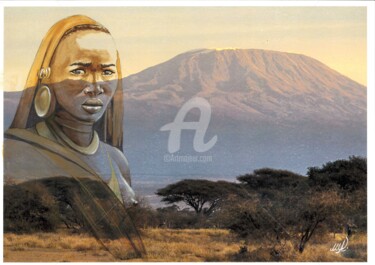 Painting titled "Kenya" by Marion Auger, Original Artwork