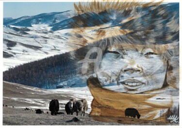 「Mongolie」というタイトルのデジタルアーツ Marion Augerによって, オリジナルのアートワーク