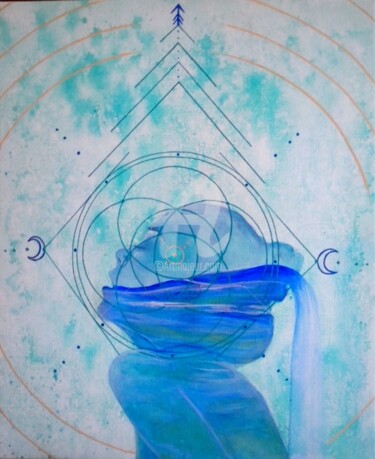Peinture intitulée "Liquid spirit" par Marion Auger, Œuvre d'art originale, Acrylique