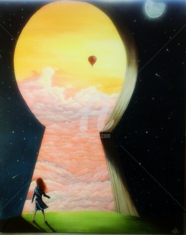 Peinture intitulée "dream" par Marion Auger, Œuvre d'art originale, Acrylique