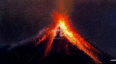 Arte digitale intitolato "VULCANO" da August, Opera d'arte originale