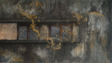 Painting titled "CS 1.9.89 (11)" by Augustin Razvan Radu, Original Artwork, Oil Mounted on Wood Stretcher frame