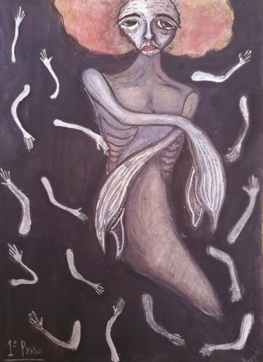 Pintura intitulada "Dar a mão - 1°passo" por Augusto Fernandes, Obras de arte originais, Canetac de aerossol