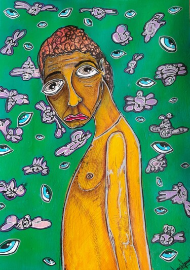 Peinture intitulée "Doubts" par Augusto Fernandes, Œuvre d'art originale, Acrylique
