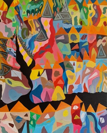 Pintura intitulada "Torres vedras movim…" por Augusto, Obras de arte originais, Óleo