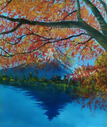 Peinture intitulée "Autumn Leaves Falls…" par Augustyn Engty, Œuvre d'art originale, Acrylique