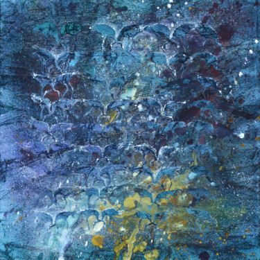 La Constellation de la grue Peinture intitulée "La Constellation de…" par Agnès Grégis (Au pinceau dansant), Œuvre d'art originale, Aquarelle