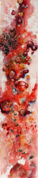 Les Demoiselles rouges Peinture intitulée "Les Demoiselles rou…" par Agnès Grégis (Au pinceau dansant), Œuvre d'art originale, Aquarelle