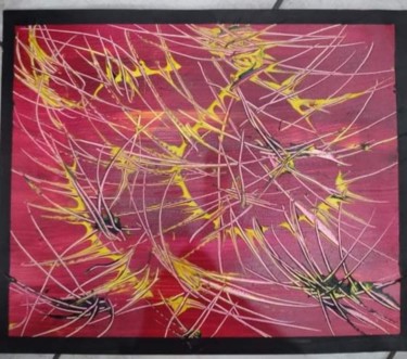 Peinture intitulée "escargot jaune" par Aurelie Deville, Œuvre d'art originale, Acrylique