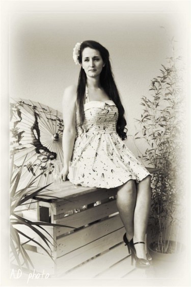 pin up retro Photographie intitulée "pin up retro" par Aurelie Deville, Œuvre d'art originale, Photographie numérique