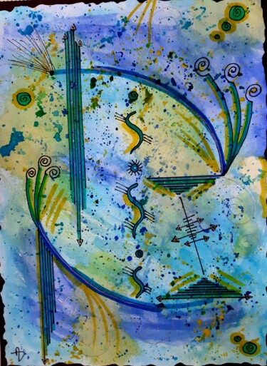 Peinture intitulée "Berceuse" par Aurelie Deville, Œuvre d'art originale, Aquarelle