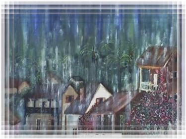 Painting titled "Imagining Katrina" by Auracelie Wall, Original Artwork