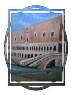 Peinture intitulée "le palais des doges…" par Auracelie Wall, Œuvre d'art originale