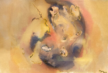 Malerei mit dem Titel "Semilla abierta" von Aura Cruz, Original-Kunstwerk, Aquarell