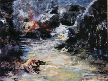 Peinture intitulée "Source des ténèbres" par Aurel, Œuvre d'art originale, Huile