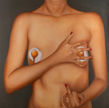 Peinture intitulée "Small eggs" par Aurelia Steffanetti, Œuvre d'art originale, Huile