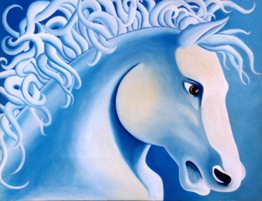 Painting titled "Reve Bleu" by Sénéca A, Original Artwork