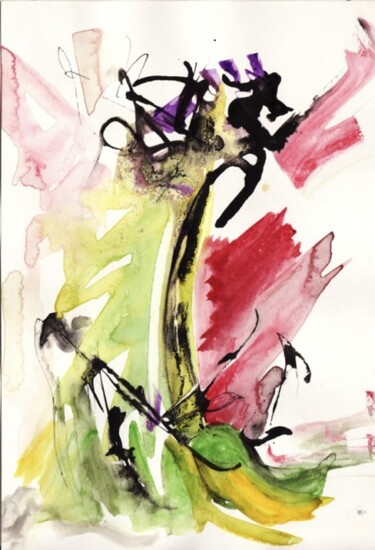 Peinture intitulée "Silhouette" par Aurélie Adam (A Fleur de Peau), Œuvre d'art originale