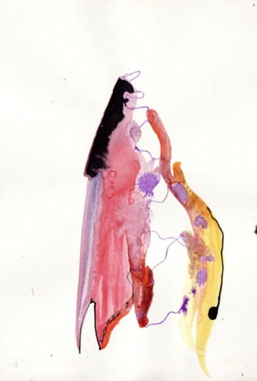 Peinture intitulée "Chrysalide" par Aurélie Adam (A Fleur de Peau), Œuvre d'art originale