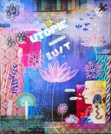 Collages intitulée "Utopie" par Azare, Œuvre d'art originale, Acrylique