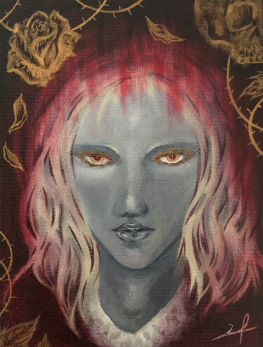 Schilderij getiteld "Vampire" door Aurélie Bescond, Origineel Kunstwerk, Acryl