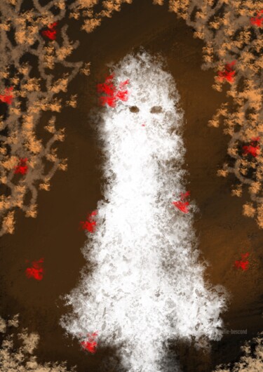 Digitale Kunst mit dem Titel "Ghost Girl" von Aurélie Bescond, Original-Kunstwerk, Öl