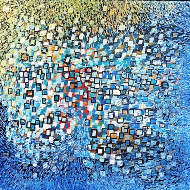 Peinture intitulée "Pixel" par Aurélie Calluaud Sonnier (ASCA), Œuvre d'art originale, Huile Monté sur Châssis en bois