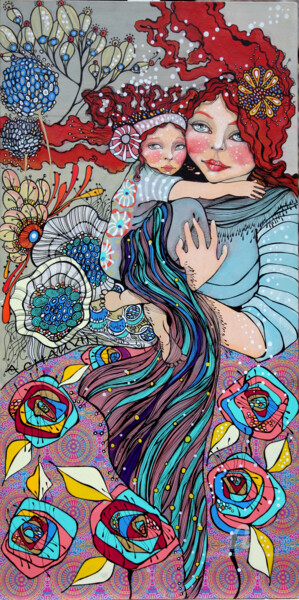 "femme enfant dans l…" başlıklı Tablo Aurelie Chauvin tarafından, Orijinal sanat, Akrilik