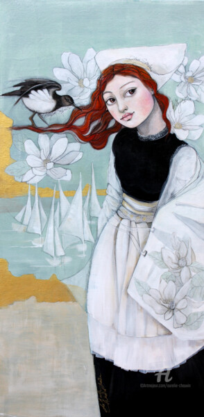 Painting titled "La belle tradition…" by Aurelie Chauvin, Original Artwork, Acrylic