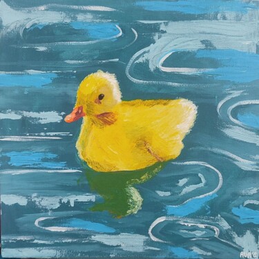Peinture intitulée "Mon petit canard" par Aurélie Dubois, Œuvre d'art originale, Acrylique