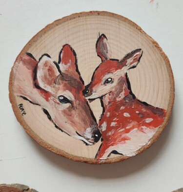 Painting titled "Bambi" by Aurélie Dubois, Original Artwork, Acrylic