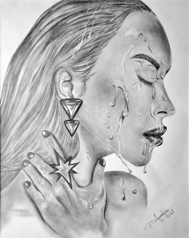 Drawing titled "COLLECTION MISS PIN…" by Aurelie Ferrara, Original Artwork, Graphite