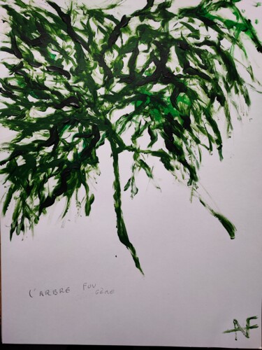 제목이 "L'arbre fou gère"인 미술작품 Aurelie Foglia로, 원작, 아크릴 판지에 장착됨