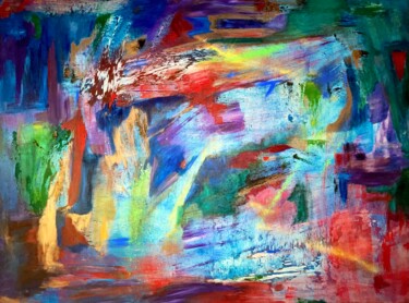 Картина под названием "New beginning - Rai…" - Aurelie Freoua, Подлинное произведение искусства, Масло