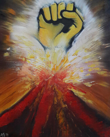 Pintura intitulada "Victory" por Aurélie Goarzin, Obras de arte originais, Óleo