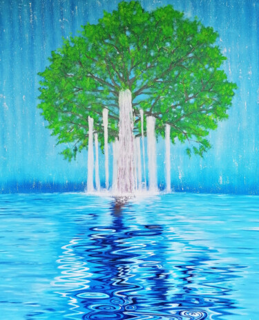 Pintura titulada "Arbre de vie" por Aurélie Goarzin, Obra de arte original, Oleo