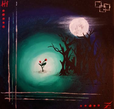 Peinture intitulée "Mystérieuse Forêt" par Aurélie Ligier, Œuvre d'art originale, Acrylique