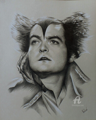 Drawing titled "Portrait de Matthie…" by Aurélie Nativel, Original Artwork, Pencil