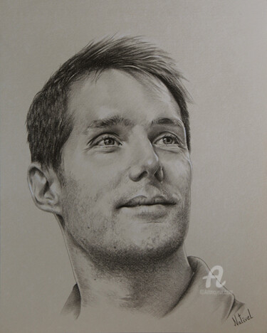 Drawing titled "Portrait de Thomas…" by Aurélie Nativel, Original Artwork, Pencil